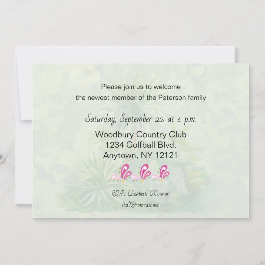 Flamingo Baby shower moeder en jongen Kaart (Achterkant)