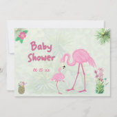 Flamingo Baby shower moeder en jongen Kaart (Voorkant)