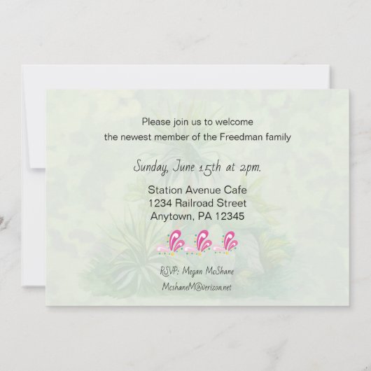 Flamingo Baby shower moeder en jongen Kaart (Achterkant)