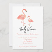 Flamingo Baby shower nodigt uit Kaart (Voorkant)
