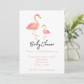 Flamingo Baby shower nodigt uit Kaart (Staand voorkant)