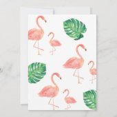 Flamingo Baby shower nodigt uit Kaart (Achterkant)