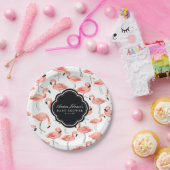 Flamingo Baby shower Papieren Bordje (Feest)