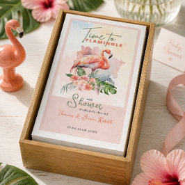 Flamingo Baby Shower Papieren Gasthanddoek Servet