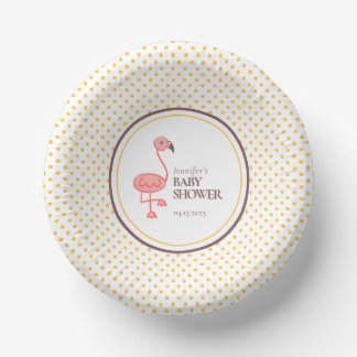 Flamingo Baby shower Papieren Kommen