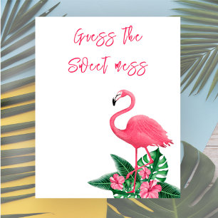 Flamingo baby shower Raad de zoete troep Poster
