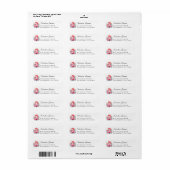 Flamingo Baby shower retouradres Etiket (Full Sheet)