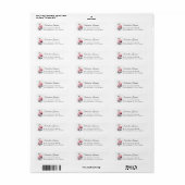 Flamingo Baby shower retouradres Etiket (Full Sheet)