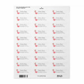 Flamingo Baby shower retouradres Etiket (Full Sheet)
