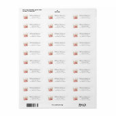 Flamingo Baby Shower Retouradreslabel Etiket (Full Sheet)