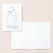 Flamingo Baby shower Schattige Tropisch Dank u Folie Kaarten (Display)