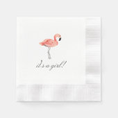 Flamingo Baby shower Servetten (Voorkant)