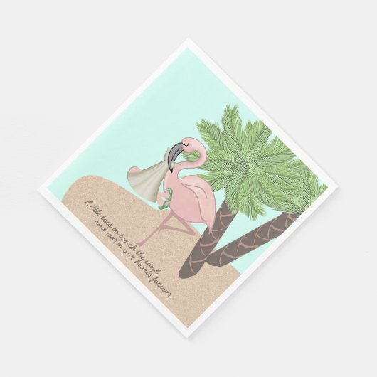 Flamingo Baby shower Servetten (Hoek)