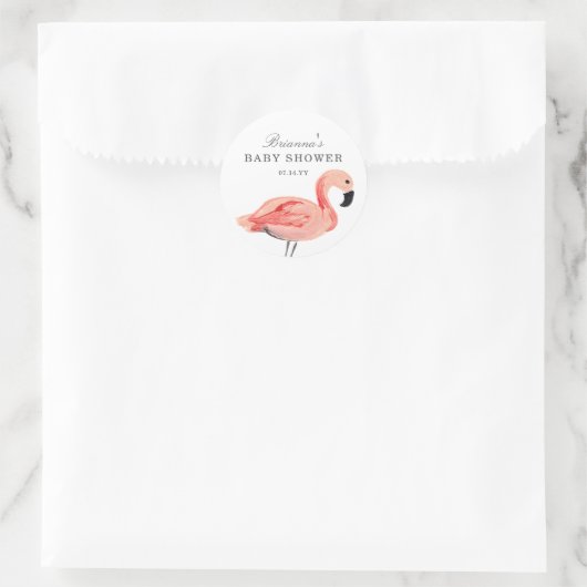 Flamingo Baby shower Stickers (Tas)