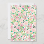Flamingo Baby shower Uitnodiging, Flamingo Douche Kaart (Achterkant)