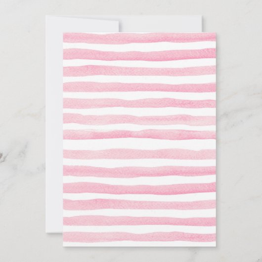 Flamingo Baby shower Uitnodiging zwart wit (Achterkant)