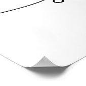 Flamingo Baby shower Welkomstteken Poster (Hoek)