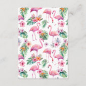 Flamingo Baby shower Word Scramble spel Informatiekaartje (Achterkant)