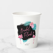 Flamingo Bachelorette Bridal Flock ID930 Papieren Bekers (Achterkant)