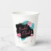 Flamingo Bachelorette Bridal Flock ID930 Papieren Bekers (Voorkant)