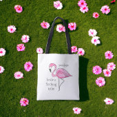 Flamingo Bachelorette Bruid's Flocking Tribe Naam Tote Bag
