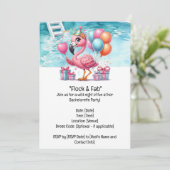 Flamingo Bachelorette feest Kaart (Staand voorkant)