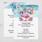 Flamingo Bachelorette feest Kaart (Voorkant / Achterkant)