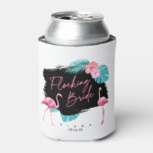 Flamingo Bachelorette Flocking Bride ID930 Blikjeskoeler (Blikje Voorkant)