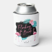 Flamingo Bachelorette Flocking Bride ID930 Blikjeskoeler (Blikje Achterkant)