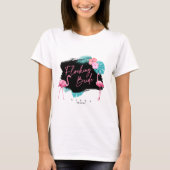 Flamingo Bachelorette Flocking Bride V2 ID930 T-shirt (Voorkant)