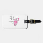 Flamingo Bachelorette Party Ik ben de Blokkende Br Bagagelabel (Voorkant horizontaal)