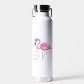 Flamingo Bachelorette Party Ik ben de Blokkende Br Waterfles (Voorkant)