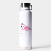Flamingo Bachelorette Party Ik ben de Blokkende Br Waterfles (Achterkant)