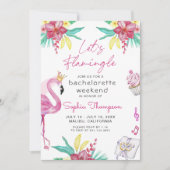 Flamingo Bachelorette Party Uitnodiging (Voorkant)
