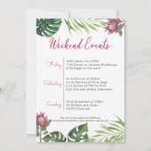 Flamingo Bachelorette Weekend Party Uitnodiging (Achterkant)