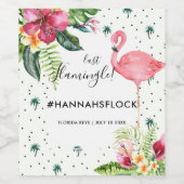 Flamingo Bachelorette | Wijnlabels Wijn Etiket (Enkel label)