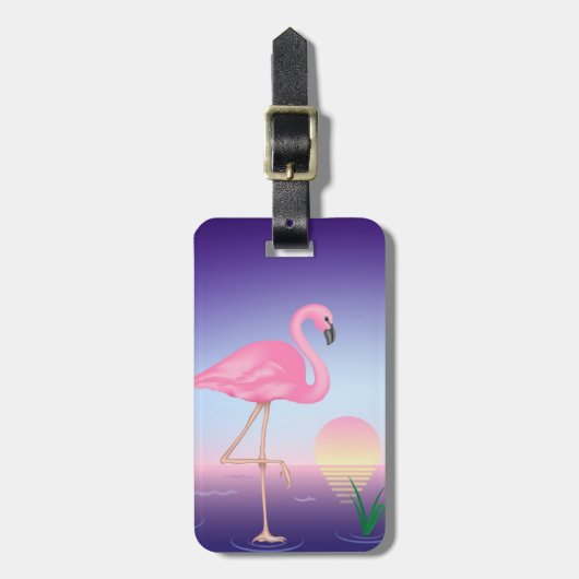 Flamingo Bagagelabel (Voorkant verticaal)
