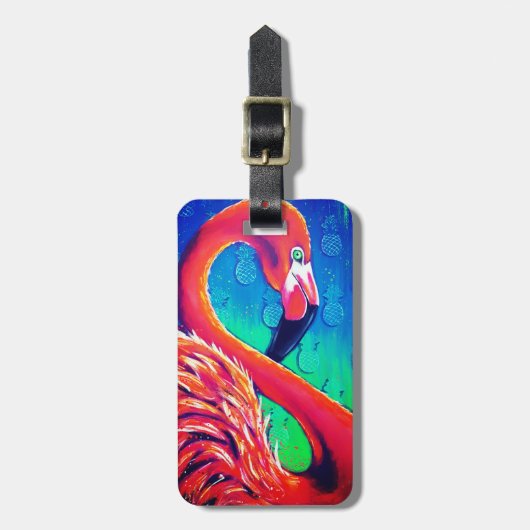 FLAMINGO-bagagelabel Bagagelabel (Voorkant verticaal)