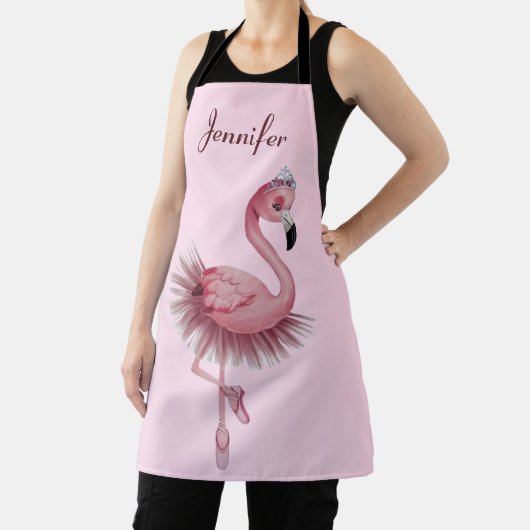 Flamingo Ballet Dancer gepersonaliseerd Schort (Insitu)