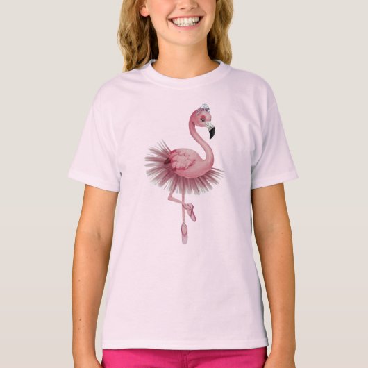 Flamingo Ballet Dancer T-shirt (Voorkant)