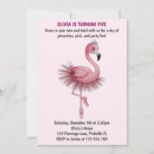 Flamingo Ballet Danser Verjaardag Kaart (Voorkant)