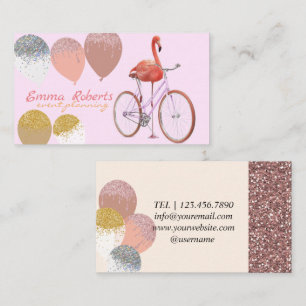 Flamingo Balloons Moderne Planning Business C Visitekaartje