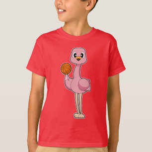Flamingo Basketballer Basketbal T-shirt