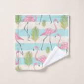 Flamingo Bath Towel Set Bad Handdoek (Wasdoekje)