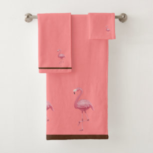 Flamingo Bath Towel Set Bad Handdoek