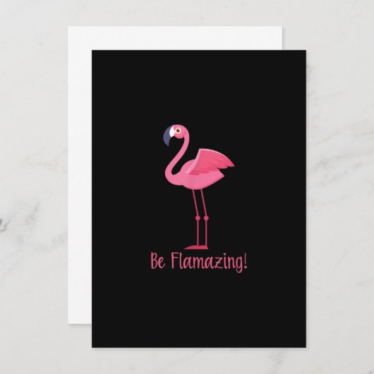 Flamingo Be Flamazing Kaart (Voorkant / Achterkant)