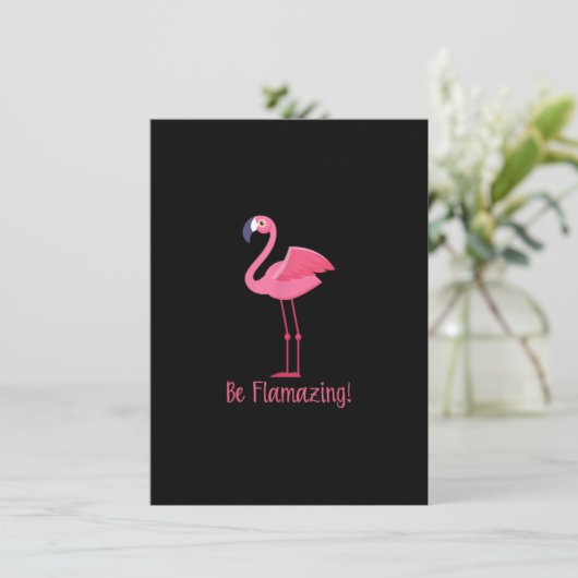 Flamingo Be Flamazing Kaart (Staand voorkant)