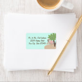 Flamingo Beach Baby met Teenslippers Etiket (Insitu)