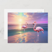 Flamingo Beach Briefkaart (Voorkant / Achterkant)