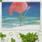 Flamingo Beach Cocktail-handdoeken Theedoek (Gevouwen)
